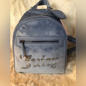 Juicy Couture Slate Blue Velour Big Spender Backpack, NWT